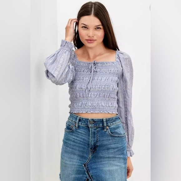 American Eagle smocked top large NWOT - Picture 1 of 9